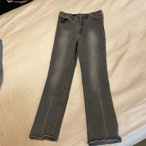 Grey flared jeans